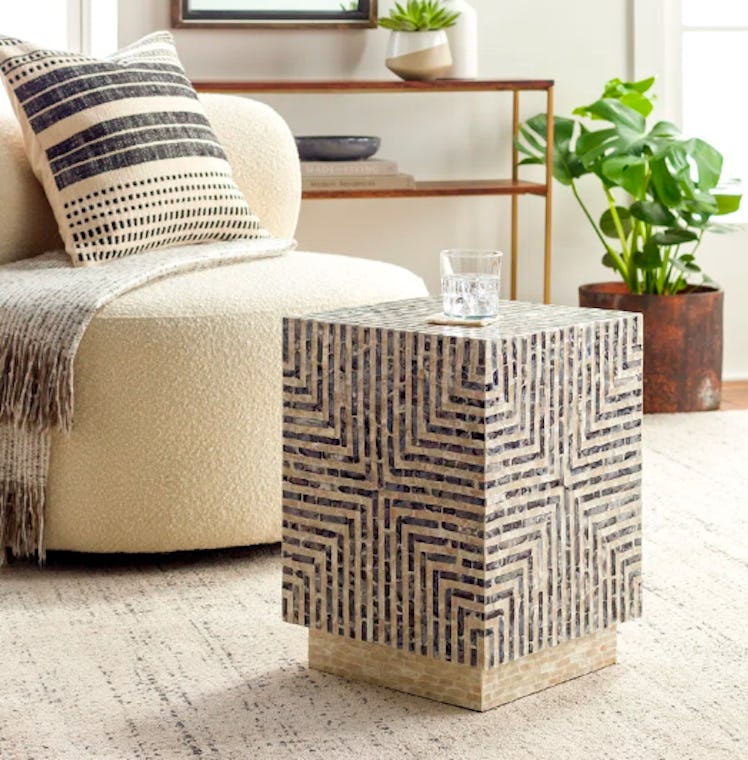 Chew Stoke 19'' Tall Stone Block End Table