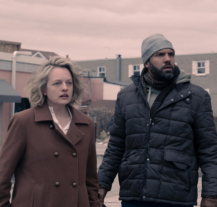 June (Elisabeth Moss) and Luke (O-T Fagbenle) in The Handmaid's Tale Season 5