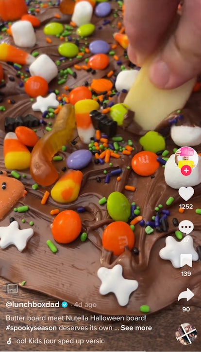 This Nutella board is one of the Halloween butter board ideas on TikTok. 