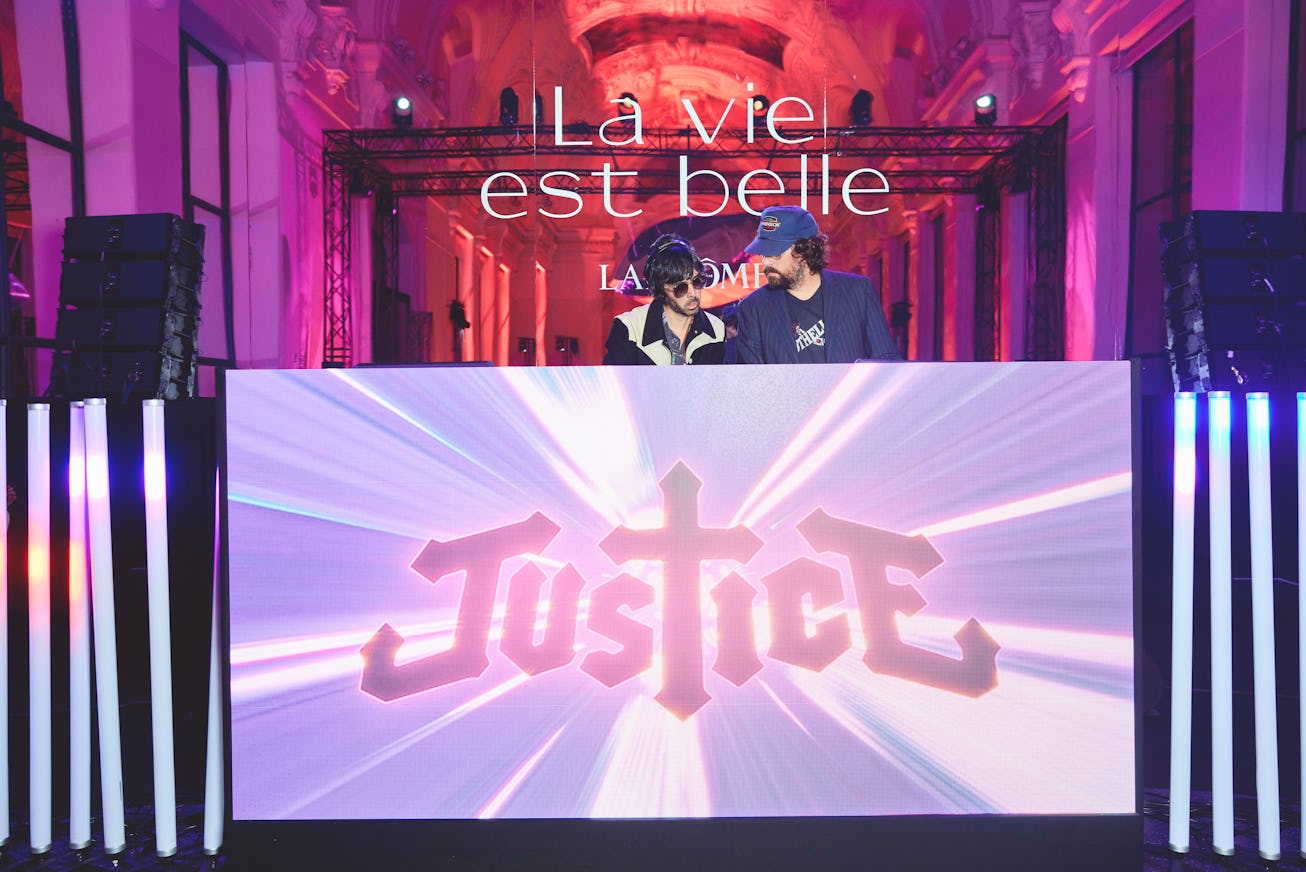 Justice, DJ duo, at the Lancôme Paris Fashion Week
