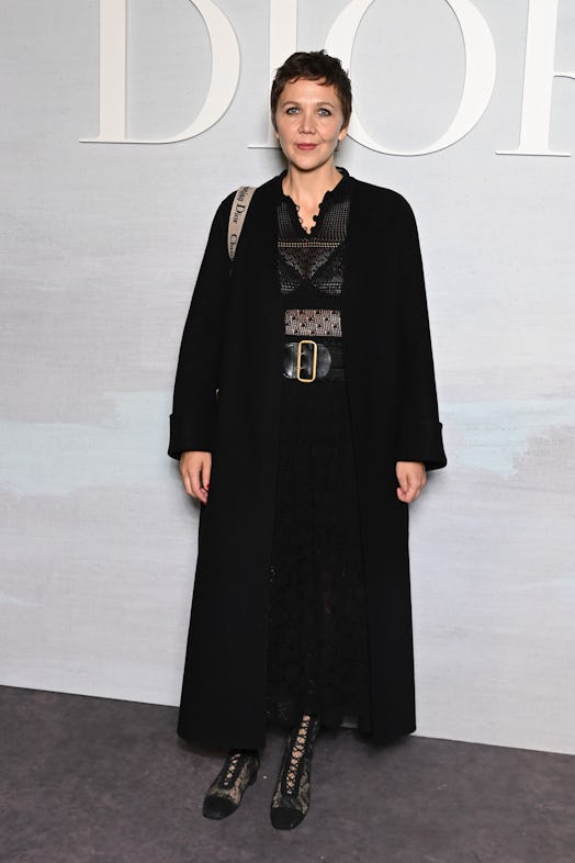 Maggie Gyllenhaal attends the Christian Dior Womenswear Spring/Summer 2023 show as part of Paris Fas...