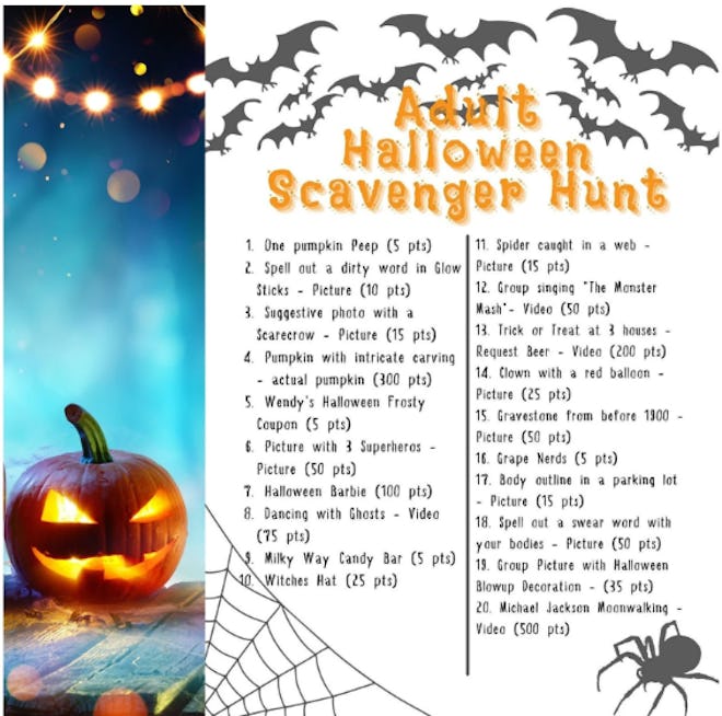 The Printables Lady Halloween Adult Scavenger Hunt Digital Download