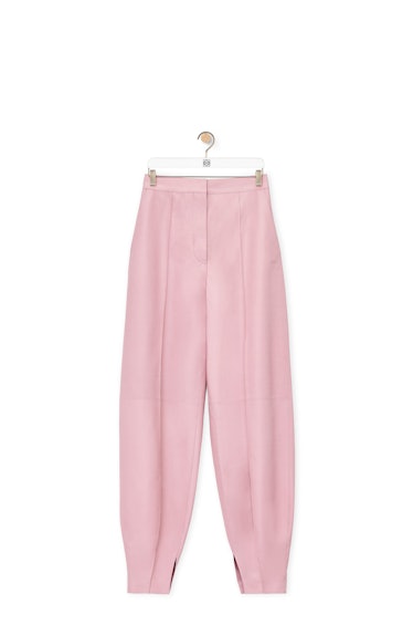 Loewe pink leather balloon pants