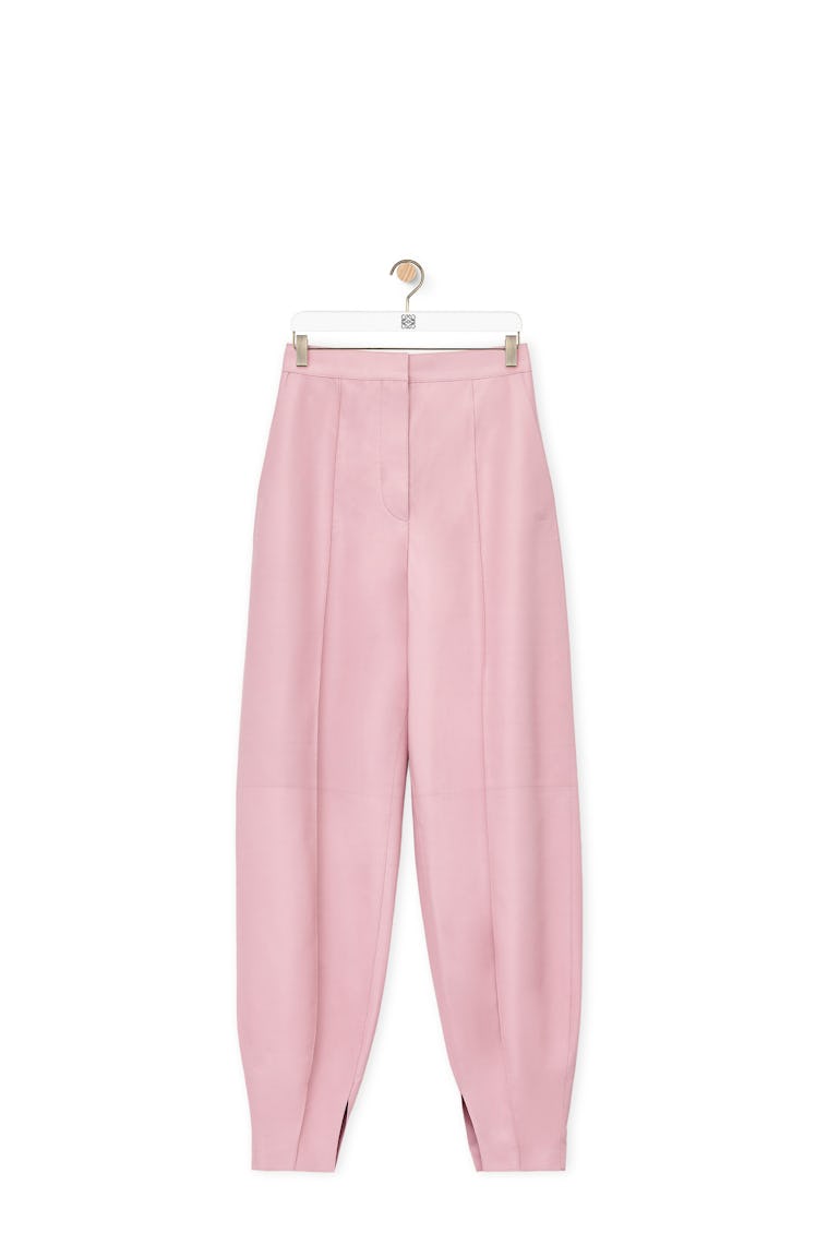 Loewe pink leather balloon pants