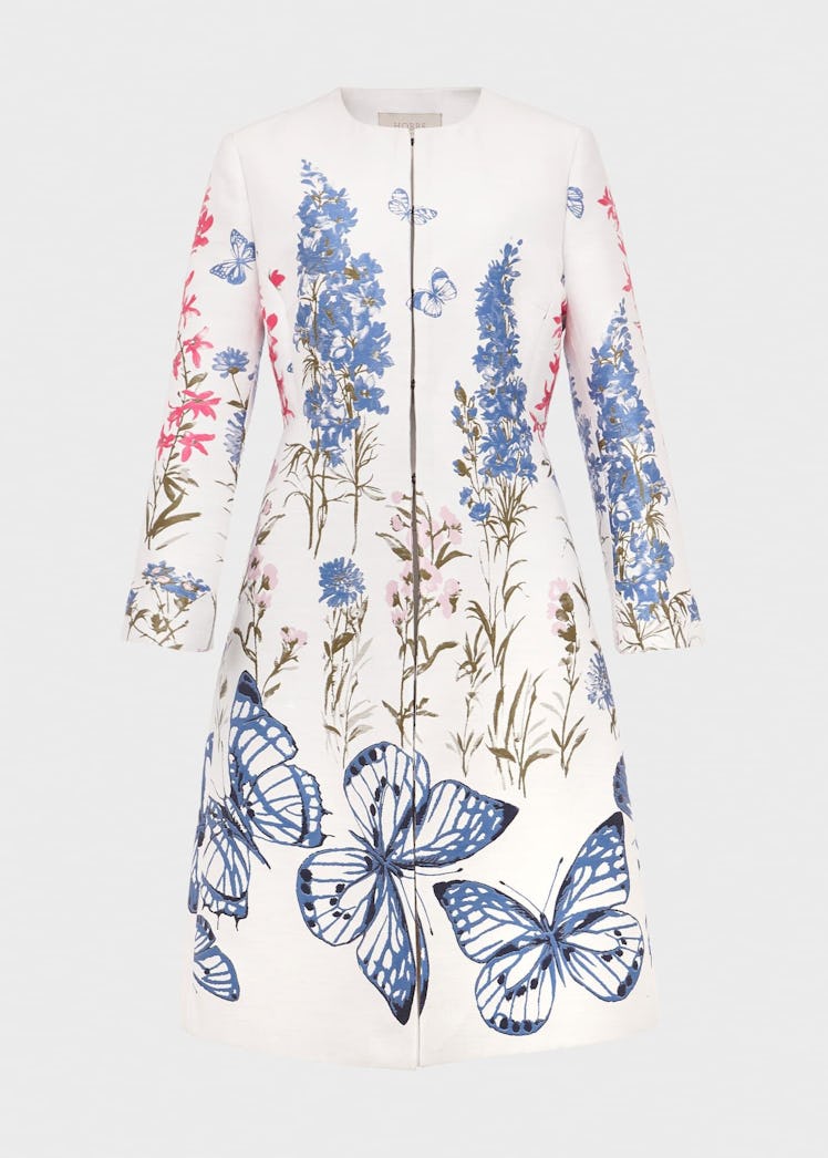 Hobbs London floral jacquard coat