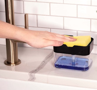 S&T INC. Dish Soap Dispenser and Sponge Holder