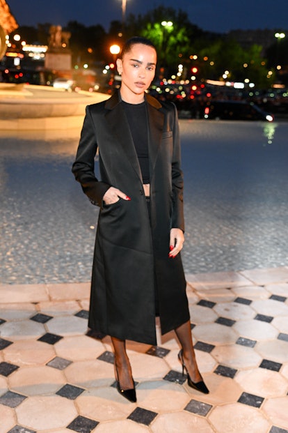 Zoë Kravitz attends the Saint Laurent Womenswear Spring/Summer 2023 show as part of Paris Fashion We...