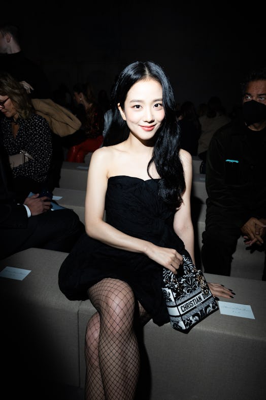 Jisoo attends the Christian Dior Womenswear Spring/Summer 2023 show as part of Paris Fashion Week on...