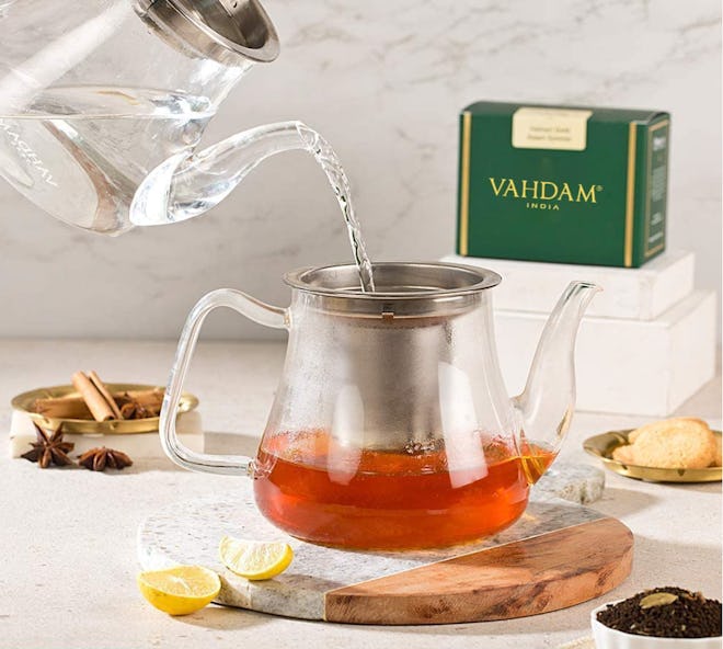 VAHDAM Glass Tea Pot with Infuser