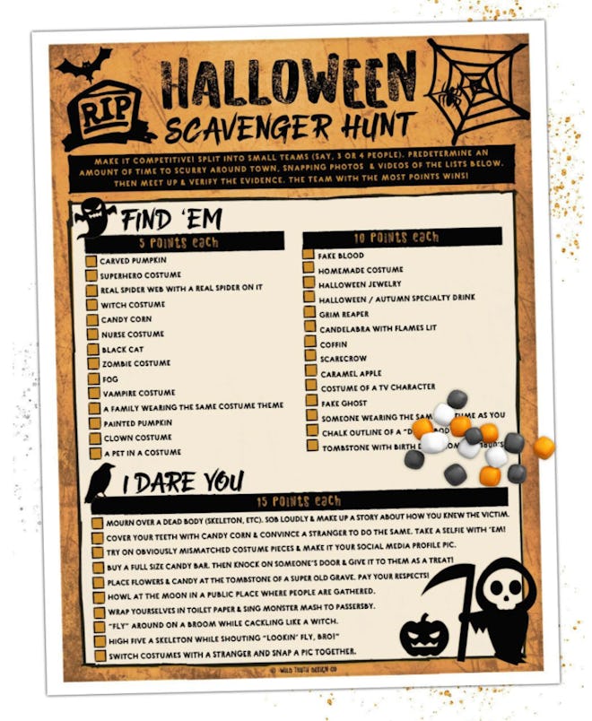 This Wild Truth Design Co. Halloween Scavenger Hunt Printable is perfect for a halloween scavenger h...