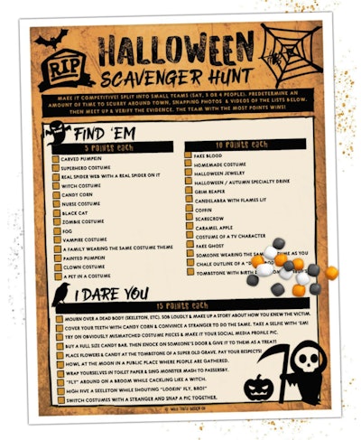 This Wild Truth Design Co. Halloween Scavenger Hunt Printable is perfect for a halloween scavenger h...