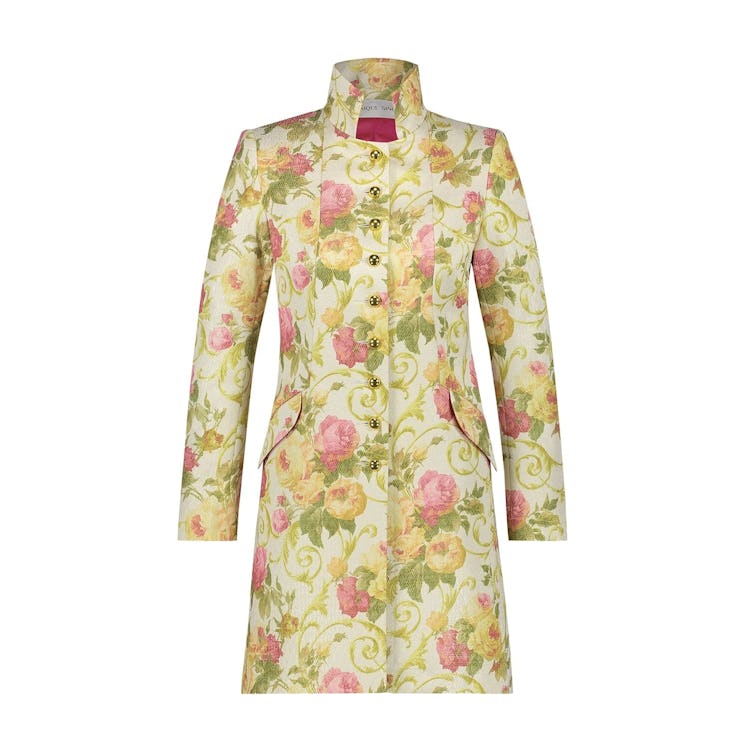 Monique Singh floral jacquard coat
