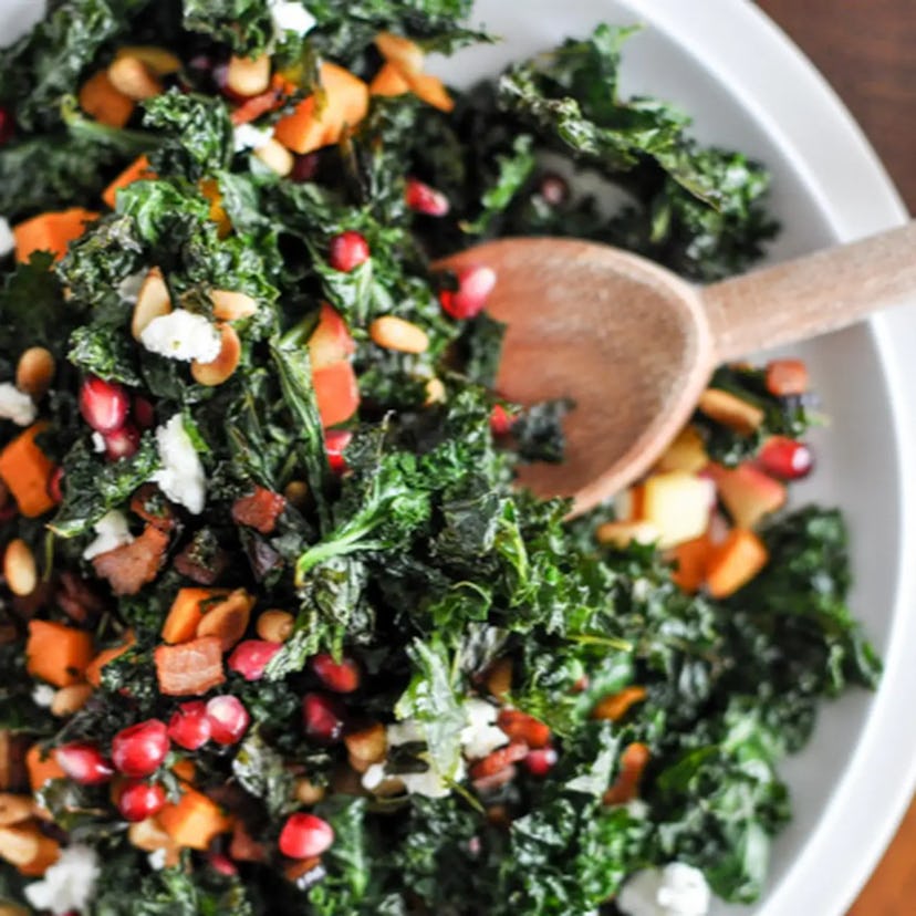 crispy autumn kale salad