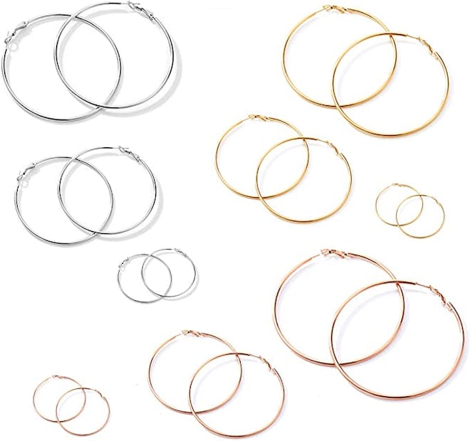 Cocamiky Hoop Earrings Set (9 Pairs)