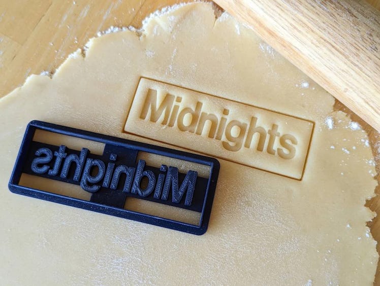 This cookie cutter is part of the Taylor Swift 'Midnights' merch on Etsy. 