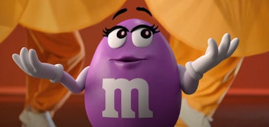 New purple M&M is a theater kid.