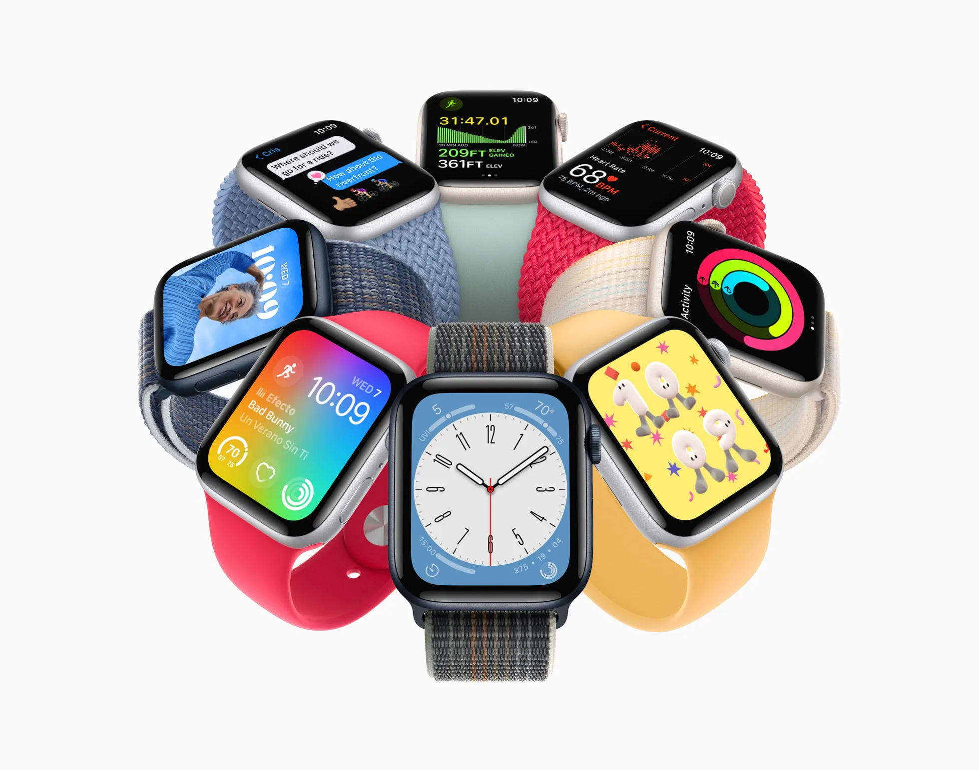 Apple series 8 Women\'s Watch and Bands - Multicolor Set Multi Color Cheetah Silicone Apple Watch Band | Jane.com main image 2