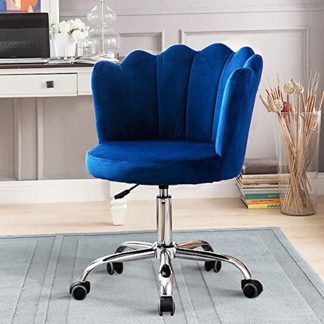 This velvet office chair under $200 has a luxe look.