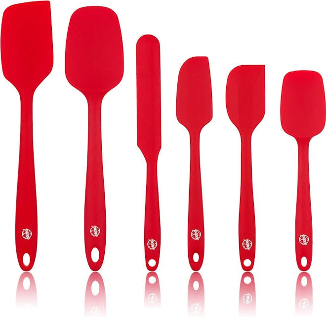 POPCO Heat Resistant Silicone Spatula Set (6-Pack) 