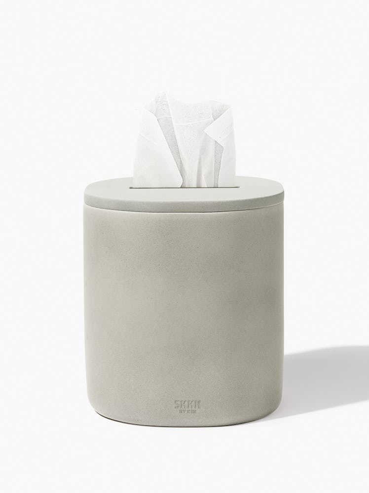 This tissue box is part of the SKKN By Kim home accessories collection and expensive. 