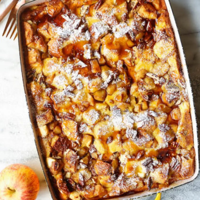 overnight cinnamon apple french toast bake