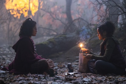 Belissa Escobedo as Izzy and Whitney Peak as Becca in Hocus Pocus 2