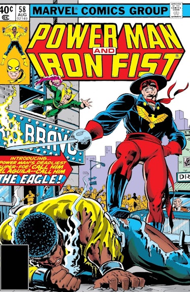 El Aguila on the cover of Power Man and Iron Fist #58