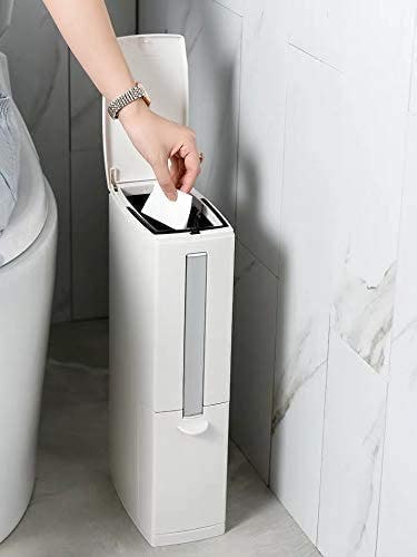 Cq acrylic Slim Plastic Trash Can