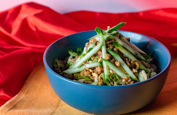 These noodles are part of the EPCOT 40th anniversary food at Walt Disney World. 