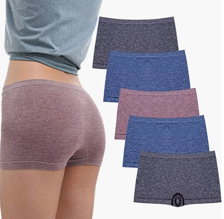 R RUXIA Boyshort Panties Seamless (5-Pack)