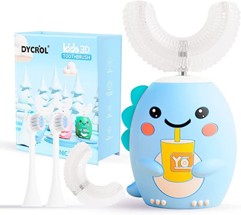 DYCROL Kids U-Shaped Electric Toothbrush With 4 Brush Heads