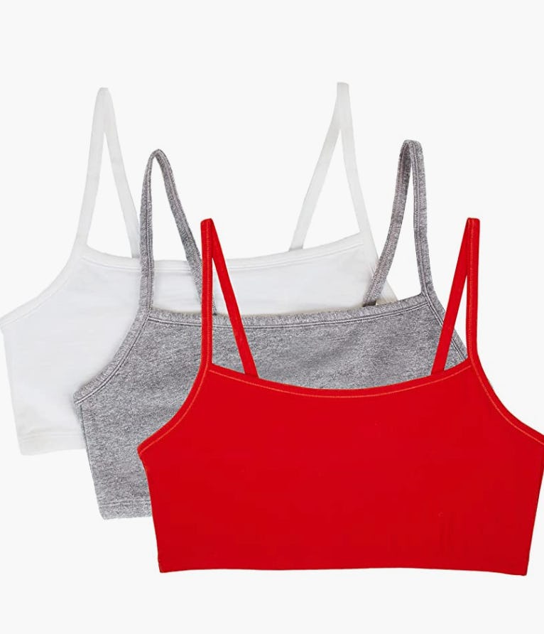 Fruit of the Loom Spaghetti Strap Cotton Pullover Sports Bra