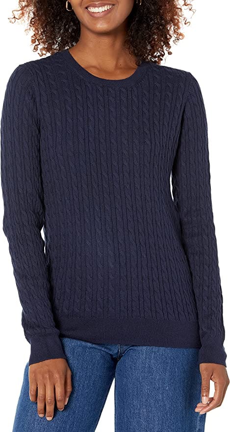 Amazon Essentials Cable Crewneck Sweater