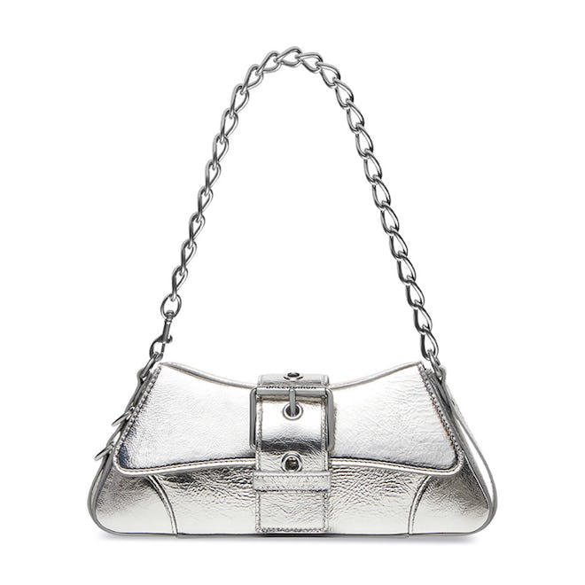 Small Lindsay Shoulder Bag in Silver