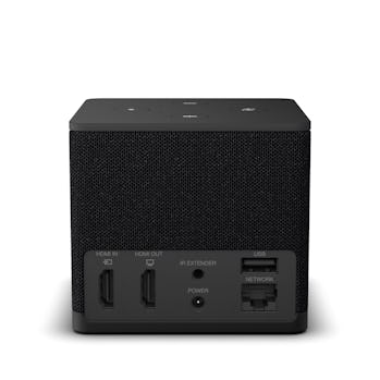 Baksidan av Fire TV Cube med en HDMI-ingång.
