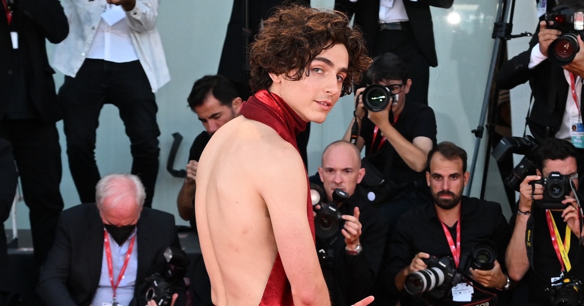 Timothée Chalamet’s jaw-dropping red backless jumpsuit stole the show at th...