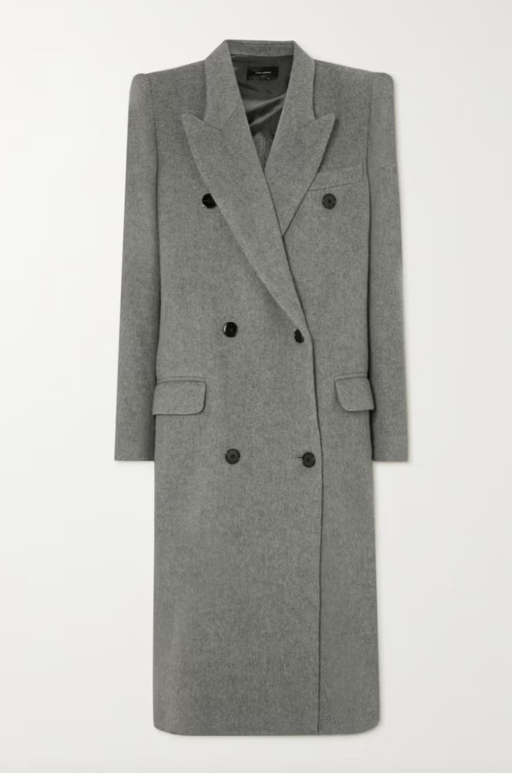 Enarryli Double-Breasted Wool and Cashmere-blend Coat