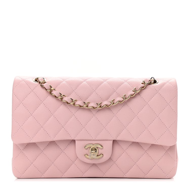 Chanel light pink Double Flap bag