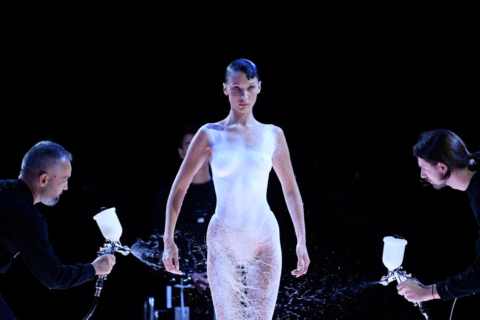Bella Hadid's Coperni Spray-on Dress