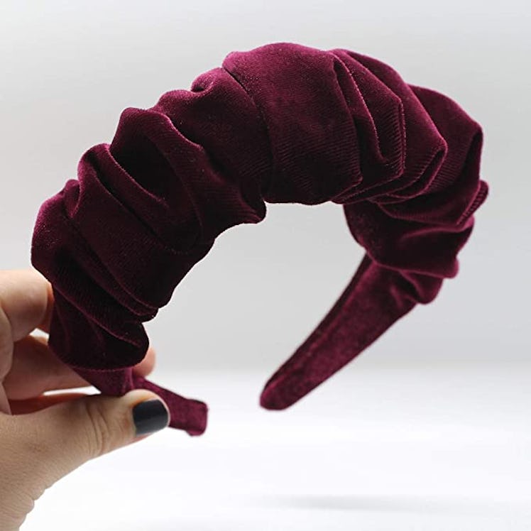 Wear padded headbands like Kate Middleton with this Velvet Ruffle Headband