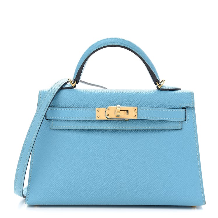 Hermès blue mini Kelly bag