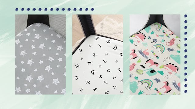 Colorful pack ‘n play sheets for kids