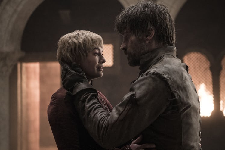 Cersei and Jamie Lannister shortly before their demise in Game of Thrones.