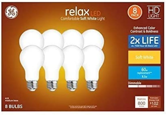 GE Relax Dimmable Soft White Light Bulbs (8-Pack)