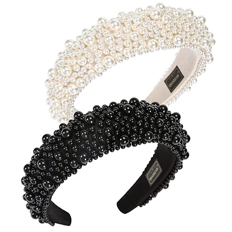 wear padded headbands like Kate Middleton's with QIANXUAN's pearl fashion headbands