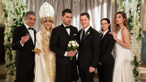 Dan Levy celebrated the 'Schitt's Creek' wedding anniversary of David and Patrick. Photo via CBC