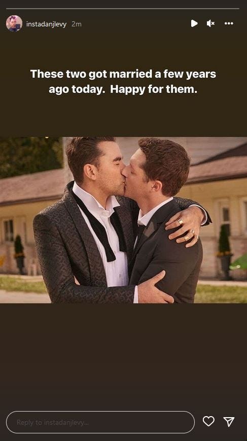 Dan Levy Celebrated A Special #39 Schitt #39 s Creek #39 Wedding Anniversary