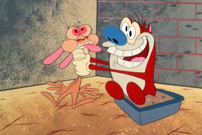 90s tv show: The Ren and Stimpy Show on Nickelodeon.