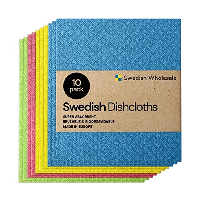 Swedish Wholesale Odorless Dishcloths (10-Pack)