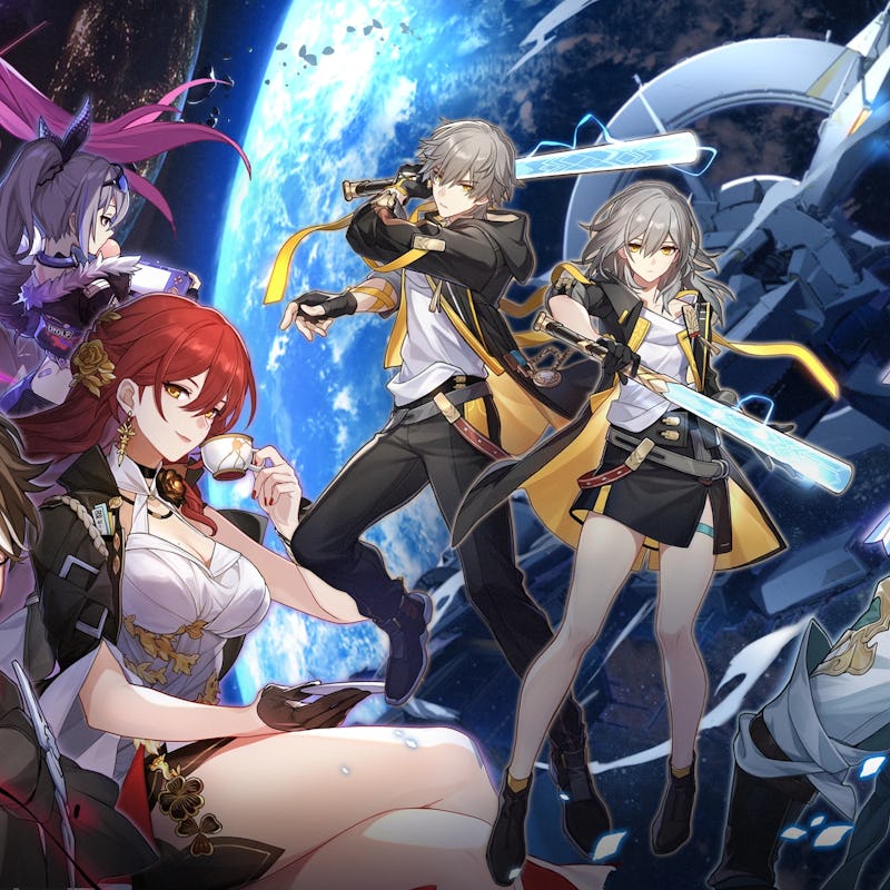 A group of characters from Hoyoverse's upcoming Honkai: Star Rail.